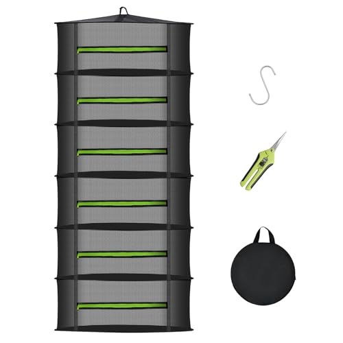 MEKOLIFE Herb Drying Rack with Mesh Design, Hanging Drying R...