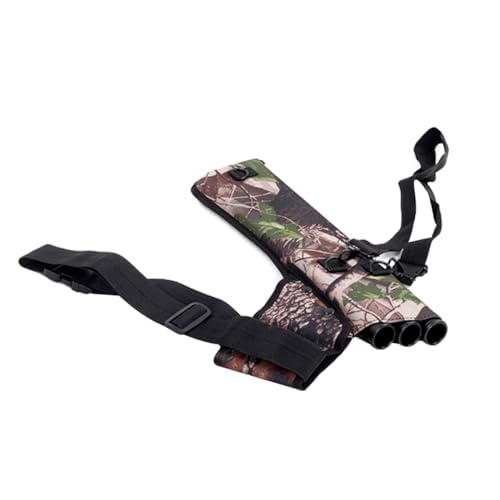 HONITANO 三管型アーチェリー矢筒ショルダーバッグ 軽量キャンバス製 耐擦傷 ポータブル収納 狩猟練習用矢袋