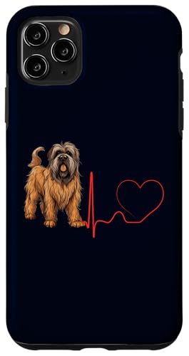 Briard Dog Heartbeat EKG Pulse Funny Dog Lover&Owner �X�}�z�P�[�X iPhone 11 Pro Max �p