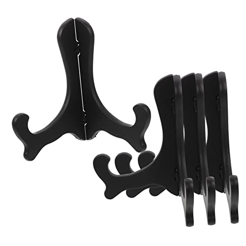 Happyyami 4Pcs Tea Cake Display Stand Multifunctional Plate Holder for Home Desktop Phone Stand Decorative Base for Plates Photos and Artwork Display