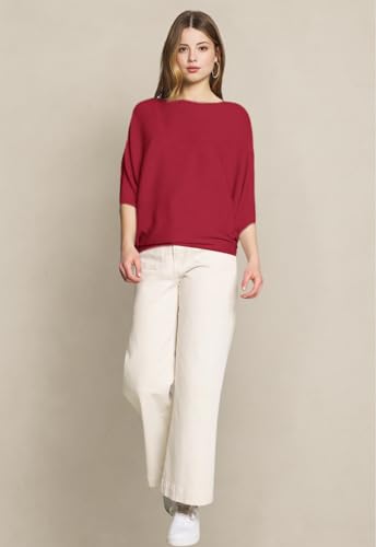 Image of Nachu Women Fashion Ribbed Batwing Sleeves Bagy Balloon Style Fit Top |Casual Regular Size fit | Winter and Party fit