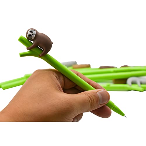 24 bolígrafos gel negro diseño oso perezoso kawaii miniatura 6