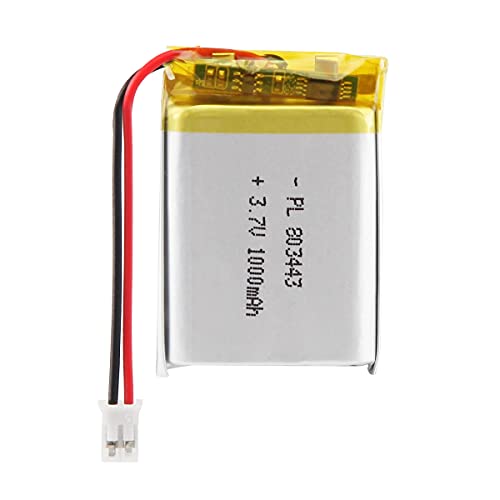 YTKavq 3.7V 1000mAh Battery 803443 Lithium Polymer Ion Rechargeable Lion Lipo Battery with PH 2.0mm...