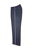Qualitativ hochwertig. militaryharbor WW2 WWII Deutsche Luftwaffe Offizier Wolle gerade Hose mit weißer Pfeife, blau / grau, 38 US /X-Large