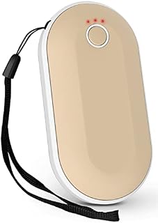 Hand Warmer Rechargeable 5400mAh, Reusable USB Pocket Heater Portable Power Bank with 3 Heating Levels Great for Camping, Outdoor Activities, Winter Gift (Black)