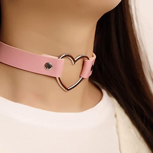MILAKOO PU Leder Choker Damen Halsband gothtic Frauen Herz choker punk kragen herren pink