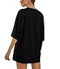 WearAll Women Ladies Oversized I Am Who I Am Print Short Sleeve T-Shirt Top Black Plus Size 16-18 #3