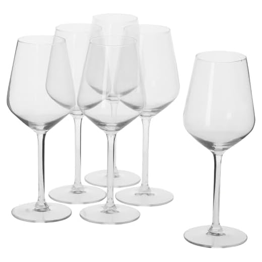 Weingut Diehl Grauburgunder – Trockener Weißwein aus der Wein-Region Pfalz (1 x 0,75l) 7 Weissweinkelch 370 ml, Glas, klar (6er Pack)