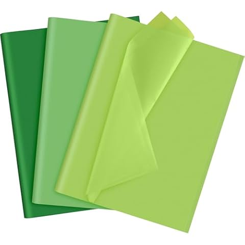 NEBURORA Assorted Green Tissue Paper Set Cover