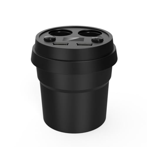 Cargador de coche USB doble DIYEAH en forma de taza con conectores inteligentes para GPS