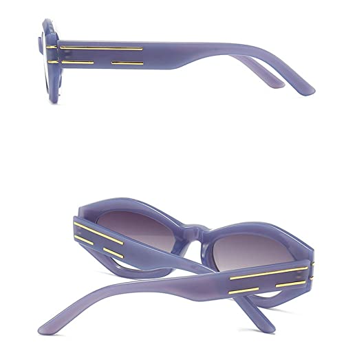 Image of Square Thick Frame Wide Leg Sunglasses Women Retro Beach Sunglasses Men Hip Hop Party Sun Glasses UV400