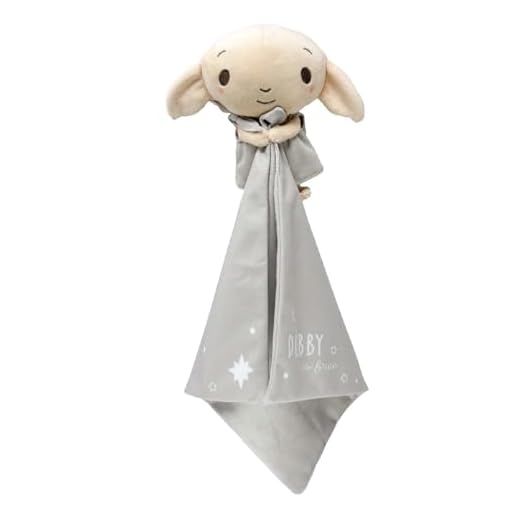 Rainbow Designs Harry Potter Dobby - Manta cómoda para recién Nacidos, edredón Aterciopelado Gris Suave con Detalles de Elfo doméstico y Estrella, compañero abrazable para bebés Desde el Nacimiento