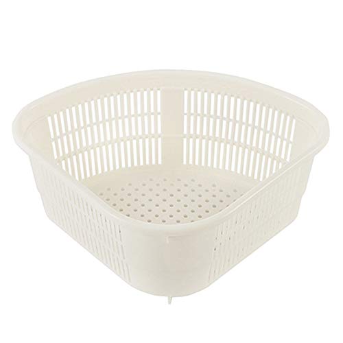 Brussels08 Triangular Sink Basket Shelf Sink Corner Drains Strainers Box Kitchen Draining Basket Plastic Storage Rack for Sponge Fruit Soaps Box White