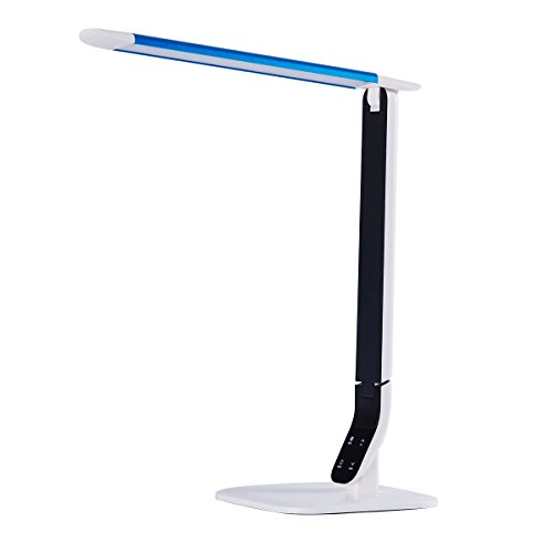 Reddi Foldable and Dimmable LED Desk Lamp,Touch Sensor Aluminum Alloy Reading Lamp(Blue)