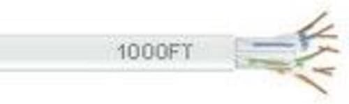 Black Box CAT6 550-MHz Solid Bulk Cable UTP CMR PVC WH 1000FT Pull-Box