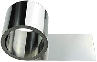 DSFHKUYB 0.01Mm Thickness Silver 304 Stainless Steel Fine Plate Sheet Foil 100Mmx1m for Electronic Equipment - 1Pcs,0.01mm x 100mm x 1000mm