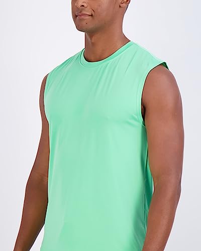 Real Essentials Men'S Dry Fit Jersey Sleeveless Tank Top Muscle Yoga Active Men Basketball Beach Gym Workout Running Fitness Athletic Gym Bodybuilding Undershirt Tee T-Shirt thumb #3