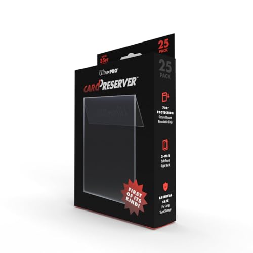 Ultra PRO - CardPreserver 25Ct. Transparent Card Preserver, Protect & Store Collectible Sports Cards, & Standard Size Cards up to 35PT, 2-in-1 Protective Sleeve, Semi Rigid Back, Soft Loading Front