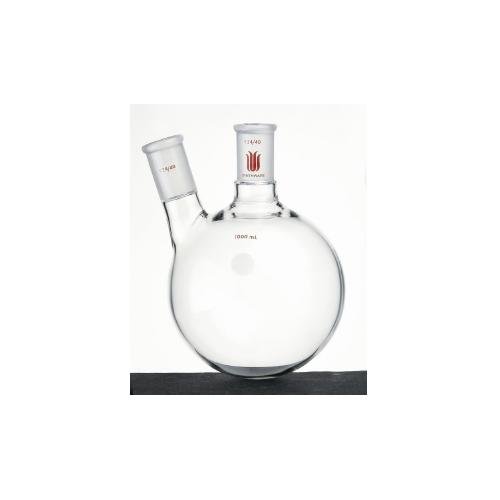 F41722 L Synthware Round Bottom 2-Neck Flask with Center 29/42 and Side 29/42 Joints, 2 L