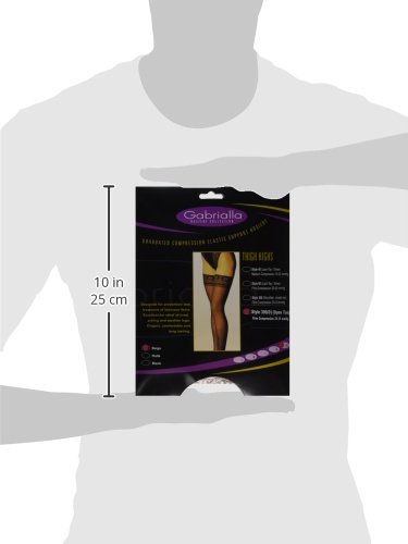 Image of GABRIALLA Graduated Open Toe Microfiber Compression Thigh High Stockings (25-35 mmHg) H-306 2 Pack