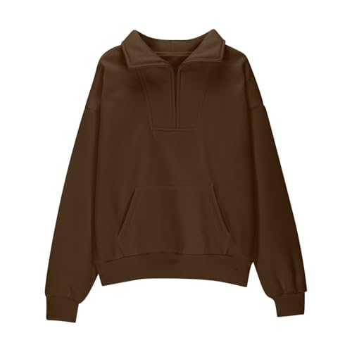 Girls Boys Fleece Sweatshirt Turtleneck Half Zip with Thumb Hole Athletic Pullover Tops Teen Girls Solid Color Trendy Clothes