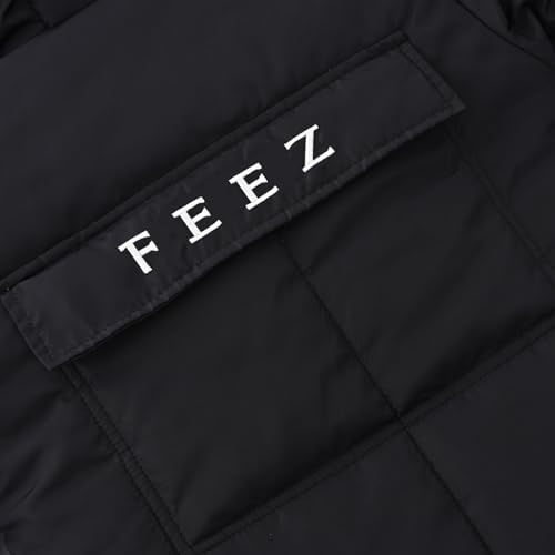 Little Girl Coat Winter Puffer Jacket Waterproof Parka Snow Outwear,Kids Floral Print Thick Hooded Windproof Coat (Black, 7-8 Years)3