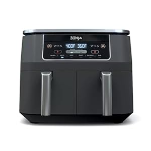 Ninja Foodi DZ201 6-in-1 8-qt DualZone 2-Basket Air Fryer - Smart Finish, Match Cook, Wide Temp Range, Dishwasher-Safe, Stainless Steel, Digital Control, XL Capacity, Healthy Cooking Ninja Foodi DZ201 6 in 1 8 qt DualZone 2 Basket Air Fryer Smart Finish Match Cook Wide Temp Range Dishwasher Safe Stainless Steel Digital Control XL Capacity Healthy Cooking