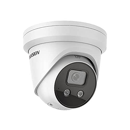 Hikvision Cámara de vigilancia Turret DS-2CD2386G2-ISU/SL(2,8 mm)(C) con 8 megapíxeles, hasta 30 m de iluminación, cámara de vigilancia Profesional, cámara Acusense con Filtro de Alarma Falsa