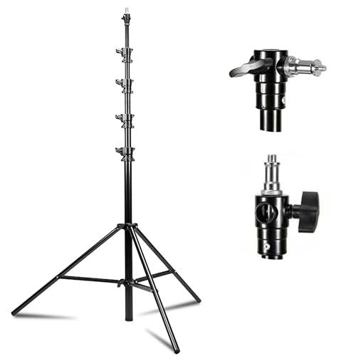 Kate Heavy Duty Light Stand Tripod - 15.7ft Air Cushioned Aluminum Alloy Lighting Stand with Tripod 2 Sandbags & 1/4-3/8 Adapter 9.46lb Load for Studio/Indoor/Outdoor Video Photography