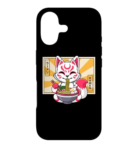 Funny Kawaii Ramen Kids Kitsune Nine Tailed Lover �X�}�z�P�[�X iPhone 17 �p