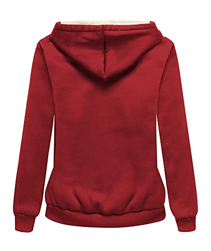 Image of SWISSWELL Hoodies for Women Winter Fleece Sweatshirt - Full Zip Up Thick Sherpa Lined Hooded Jacket