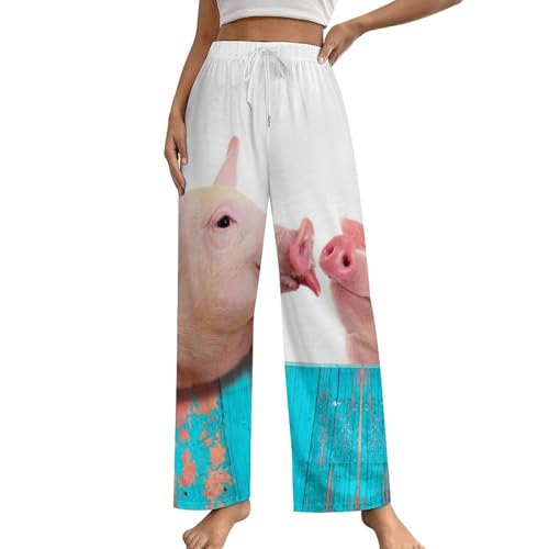 Pantalon de nuit femme cochon bas de pyjama taille S vêtement homewear