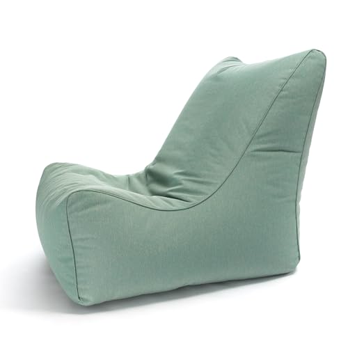 Ecopuf Dubai - Pouf fauteuil sac d'extérieur - Assise confortable avec dossier haut - Schtroumpf pour s'asseoir imperméable - Rembourrage en boules de...
