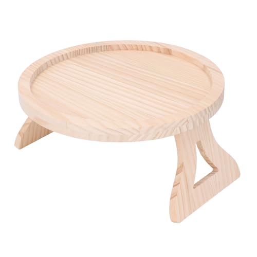 ANKROYU Bandeja para reposabrazos de sofá, Plegable, portátil, portavasos, Brazo, Mesa, Mesa Auxiliar, Patas Plegables Ajustables de Madera, para Sala de Estar, Dormitorio, Oficina