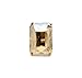 Fashion 21 Women's Extra Big Crystal Colorful Stone Stretch Ring (Rectangle - Light Brown)