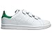 adidas Originals Kid's Unisex Stan Smith White/White/Green 2.5