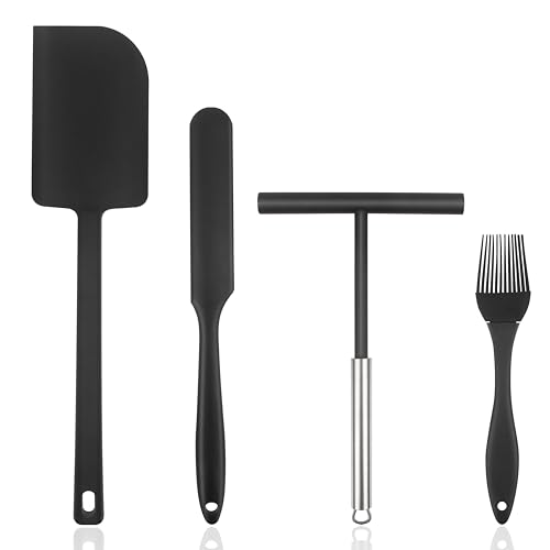 GOTFUN Crepes Verteiler, Crepes Wender Spatel, Kochpinsel und Pfannkuchen Teigverteiler T- Form für Crepes Maker Zubehör Küche Backen Kochen Backwerkzeuge (3)