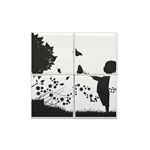 Carreaux céramique décoratifs 20x20 cm pour remplacer un mur terne