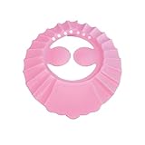 EPIGEIST ベビー可能シャンプーシャワーキャップ 耳パッド付き 軽量防水ヘアシールド ピンク 幼児ヶ月 歳対応 快適フィット洗髪用帽子