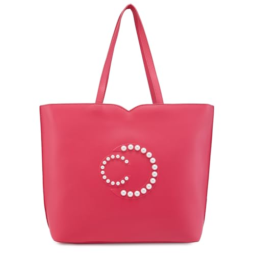 Image of Caprese Pink Cloud Tote Medium Pink Solid Women's Office Handbag