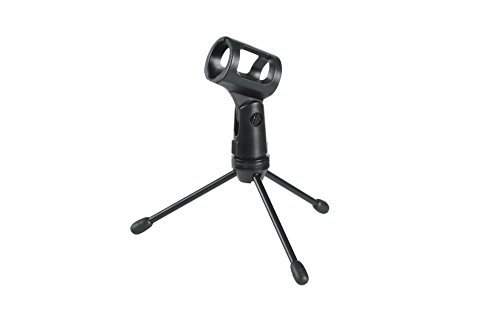Gator Frameworks Mini Tripod Desktop Microphone Stand with Clip for Wireless Mics