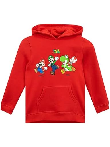 Sudadera Mari Bros | Mario Y Luigi | Sudadera para Niños | Merchandising Oficial De Mario Rojo 3-4 años | Ya disponible en tu tienda friki favorita! En mundofriki.es!
