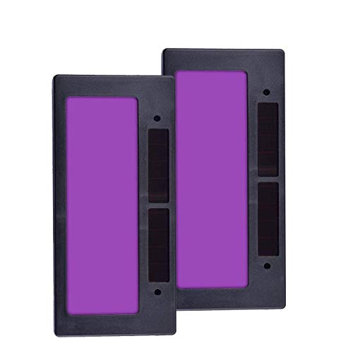 Solar Auto-Darkening Welding Filter Lens 2-Pack,Variable Shade Horizontal Filter, Mask Lens Automation Filter Shade Eyes Lens Helmet Filter Shade,3/11 4" X 2"