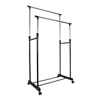 Metal Clothes Rail Storage Garment Shelf Hanging Display Stand Rack Duty Heavy 83 * 42 * 90-160cm for Dressing Room Bed Room