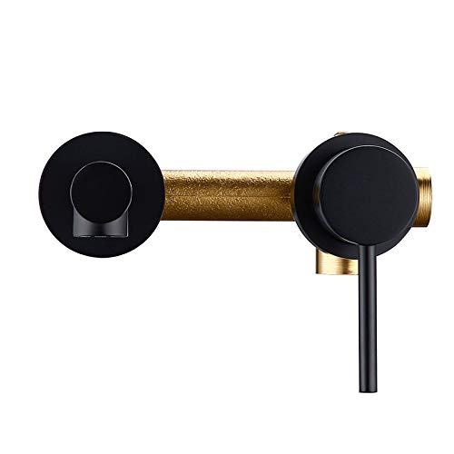 Mitigeur de lavabo mural noir mat Alba avec cartouche céramique