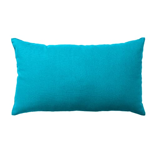 Enjoy Home - Coussin - Dimension 30x50 cm - Turquoise- Coton certifié Oeko Tex - Lavable à la Main - Idéal pour Apporter de la Couleur à Vos canapés - Collection...