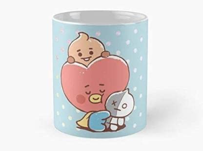 voltXDESIGN Printed CM BT21 TATA LOVING VAN BT21 Ceramic Coffee Mug (350 ml)