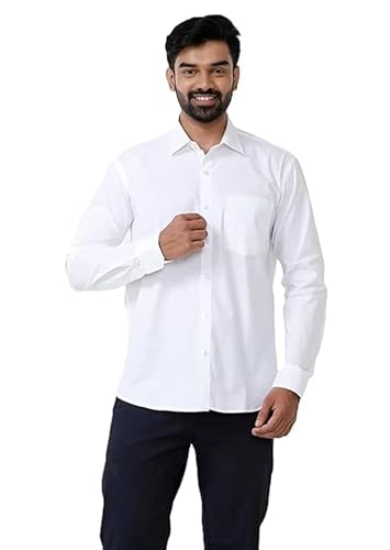 Image of Men's Khaadi Cotton Cuff Sleeves Solid Casual Shirt for Everyday Wear