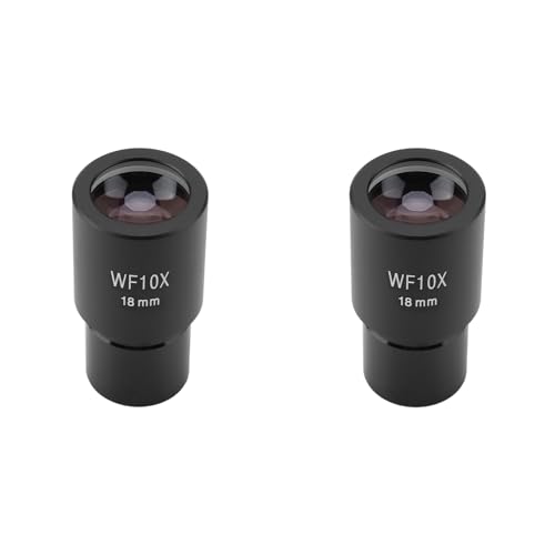 Image of 2PCS 10X Widefield Eyepiece Bright Clear Image Observation Protector Biological Microscopes Eyepiece Microscopes Eyepiece Widefield Eyepiece, 10X Microscope Eyepieces for Optical Microscope Eyepieces