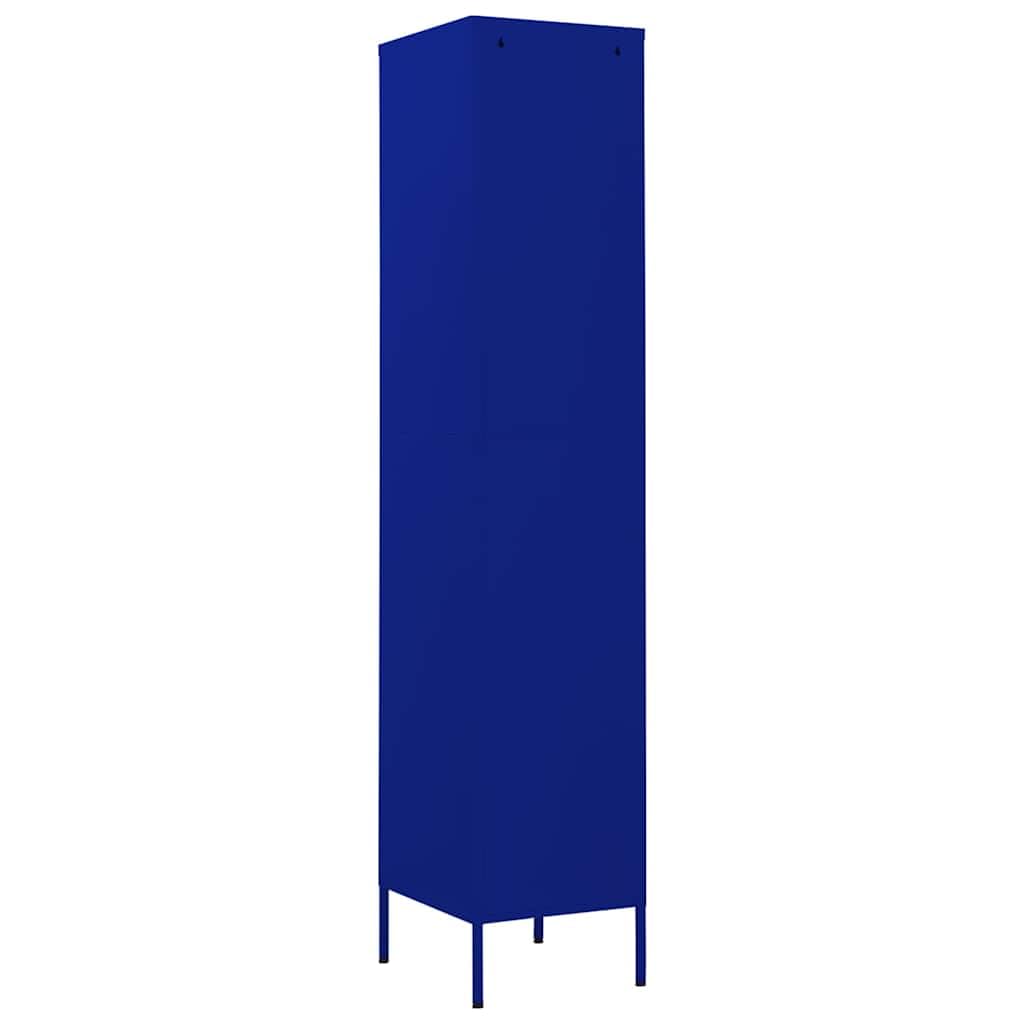 Armadio Blu Marino 35x46x180 cm Acciaio con Serratura e 4 Ripiani
